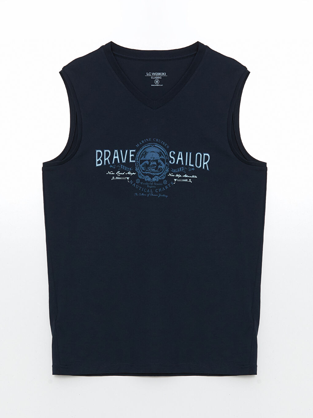 V-Neck Printed Men's Sleeveless T-Shirt -S5GJ58Z8-DWP