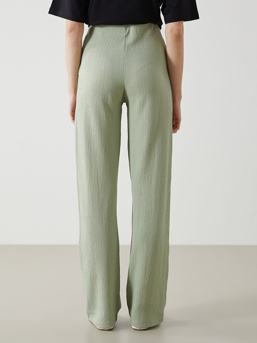 LCWAIKIKI Classic Ženske pantalone sa teksturom i elastičnim strukom -S5GJ62Z8-FJX