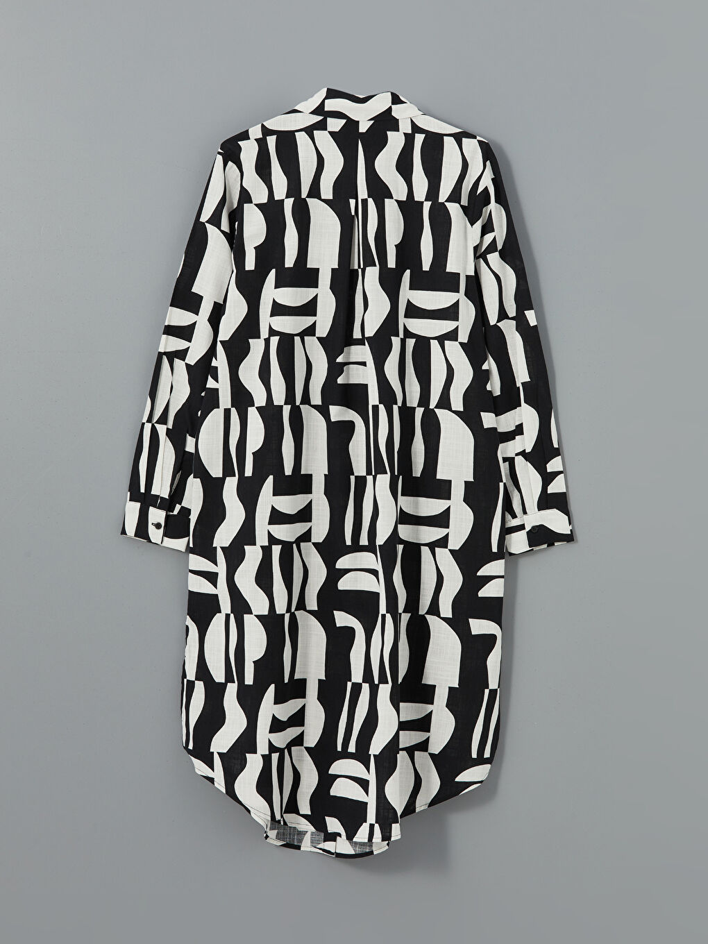 Patterned Poplin Women's Shirt Tunic -S5GJ64Z8-LQJ