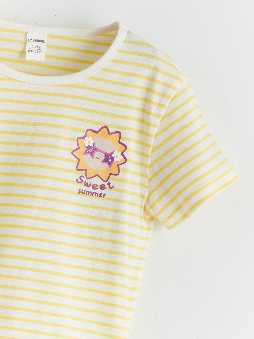 Crew Neck Striped Girls' T-Shirt -S5GJ66Z1-LKF