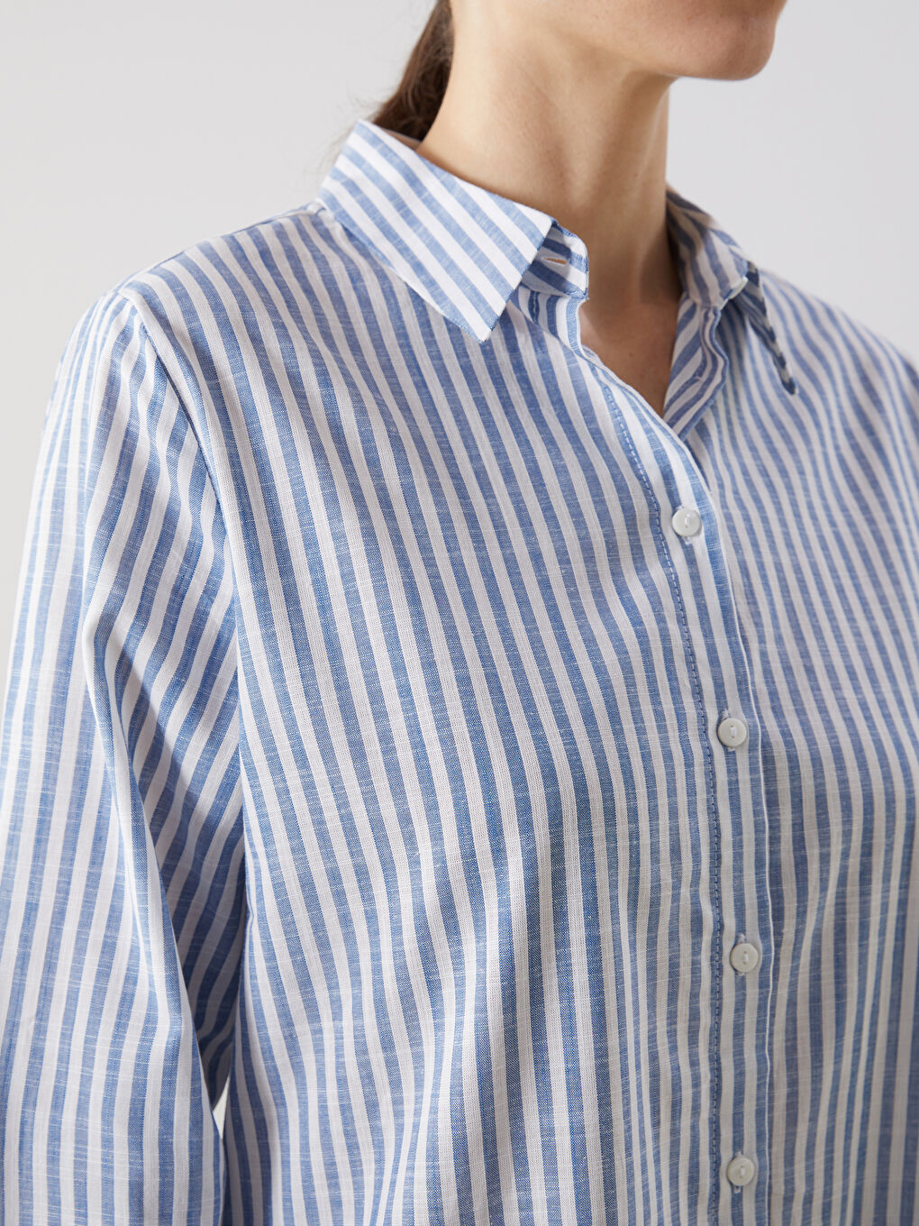 Striped Women's Shirt Tunic -S5GJ78Z8-LSJ