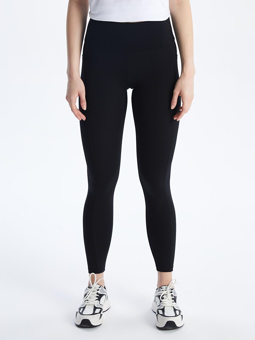 XSIDE ACTIVE Siyah Beli Lastikli Kadın Spor Tayt - 1