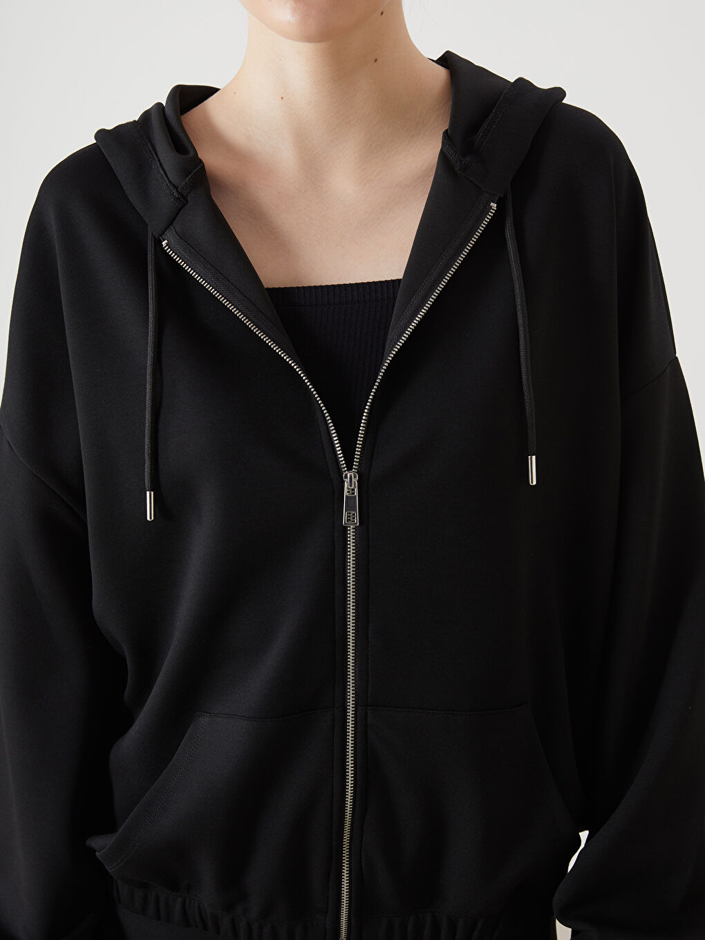Hooded Oversize Women's Zipper Sweatshirt -S5GJ82Z8-CVL