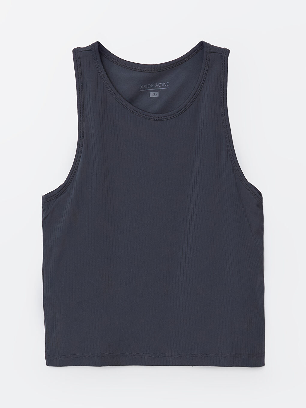 Antrasit Bisiklet Yaka Kadın Sporcu Atleti-4