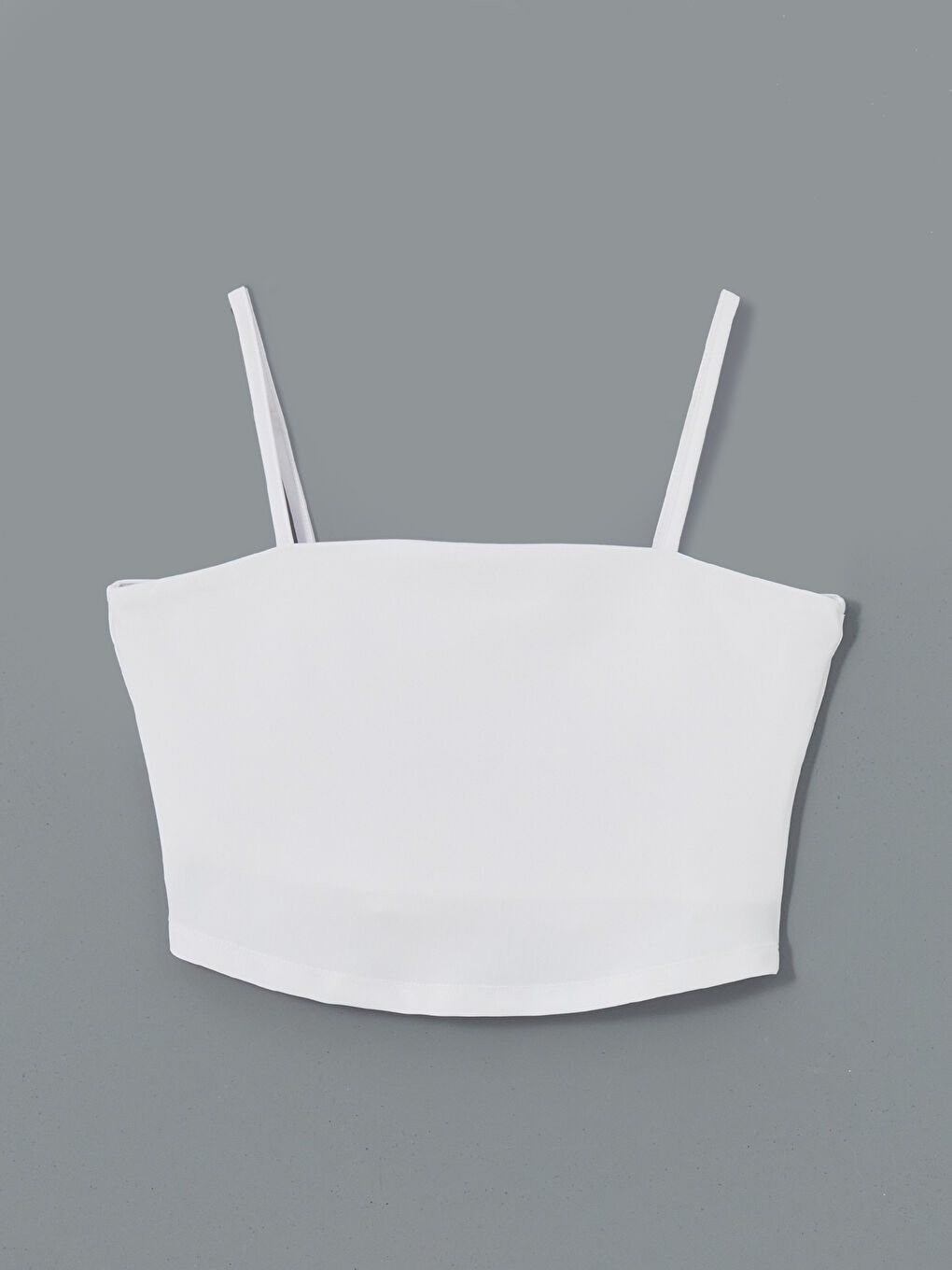 Beyaz U Yaka Askılı Kadın Spor Büstiyer-4