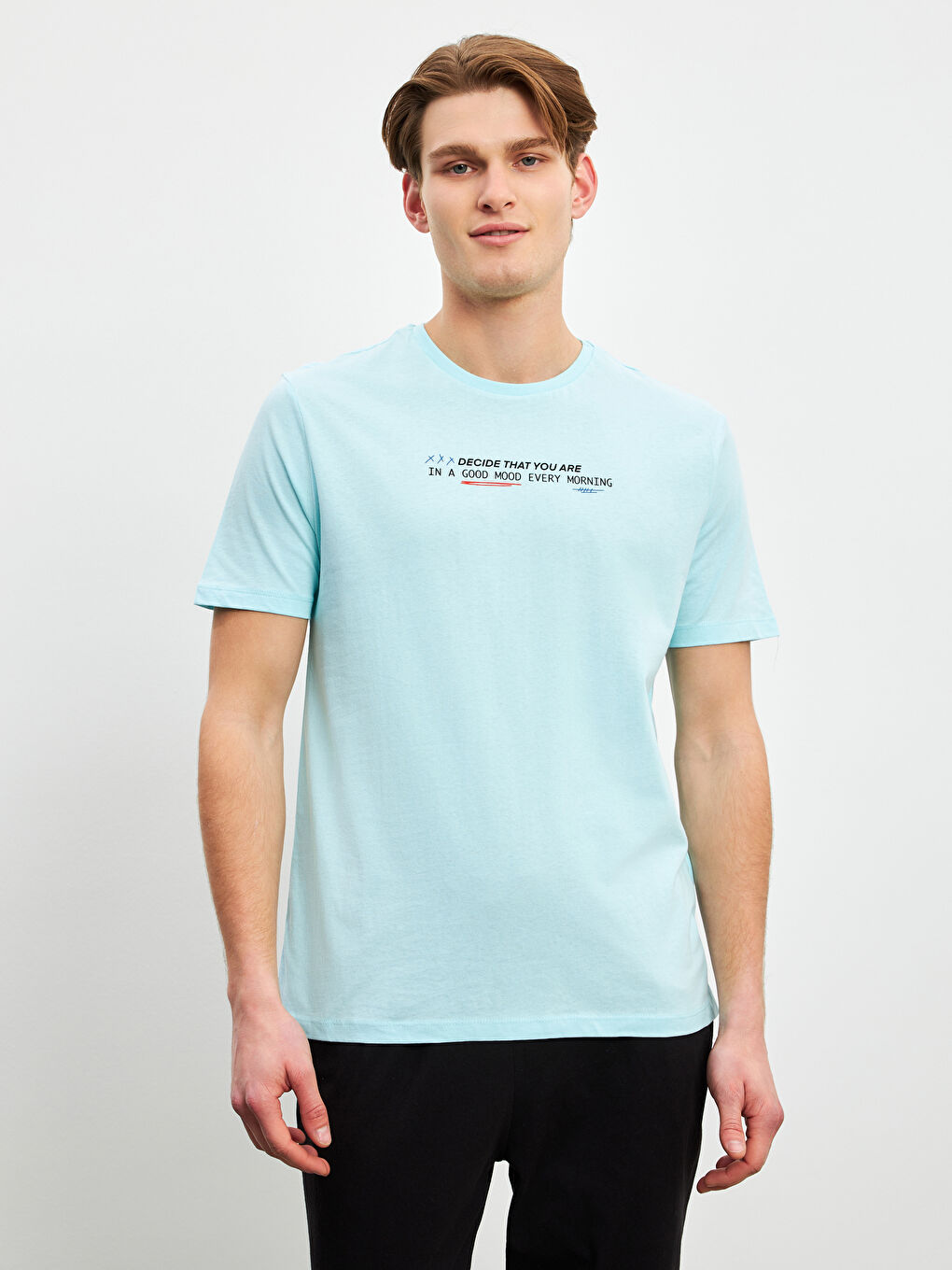 Mavi Standart Kalıp Erkek Pijama Takımı-1