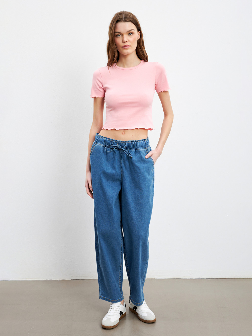Women's Crop Top – Sheer Mesh Mock Neck, Short Sleeve, Stretch Solid – S/M/L