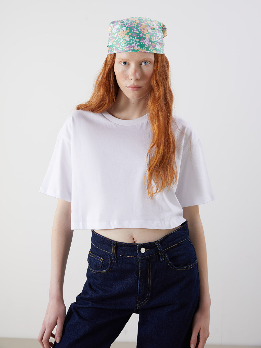 Crew Neck Women's Crop Top