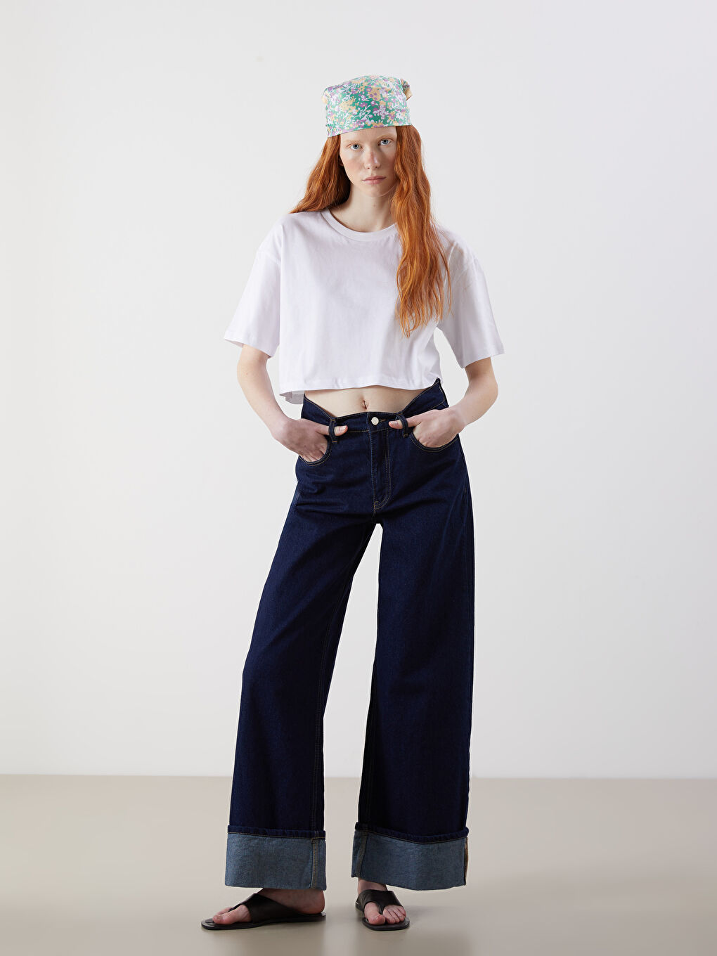 Crew Neck Women's Crop Top-1