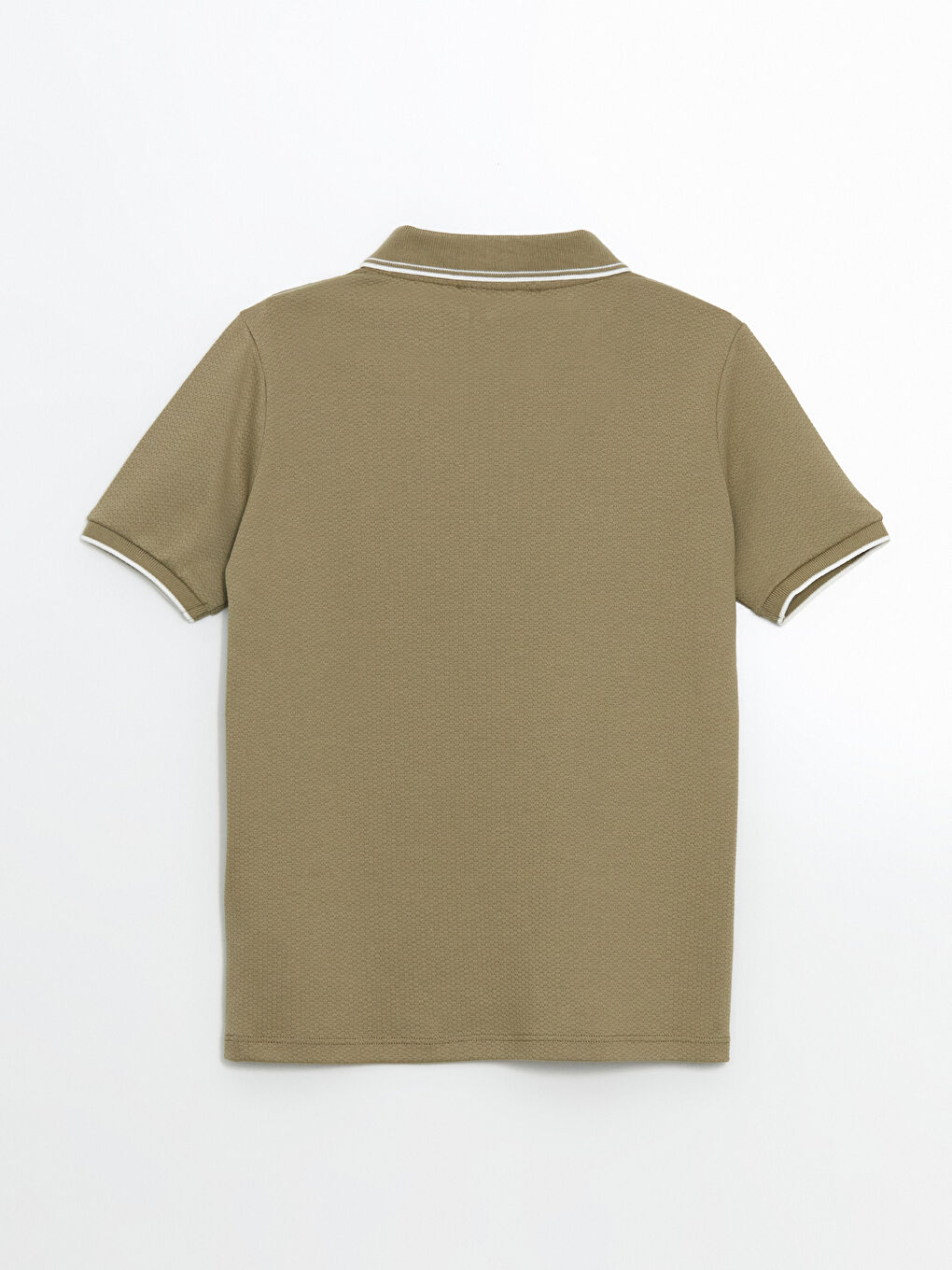 Ұлдарға арналған поло жағалы текстуралы футболка-2