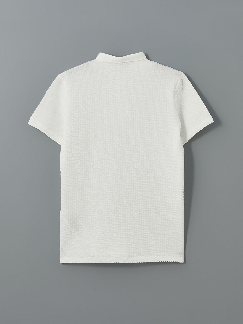 Grandad Collar Textured Boy'S T-Shirt -S5GK50Z4-R9J