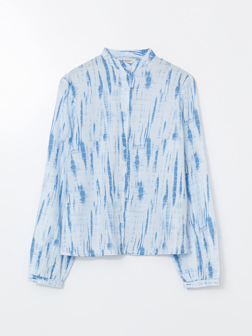 Chemise Pour Femmes À Motifs Et Col Mao-4