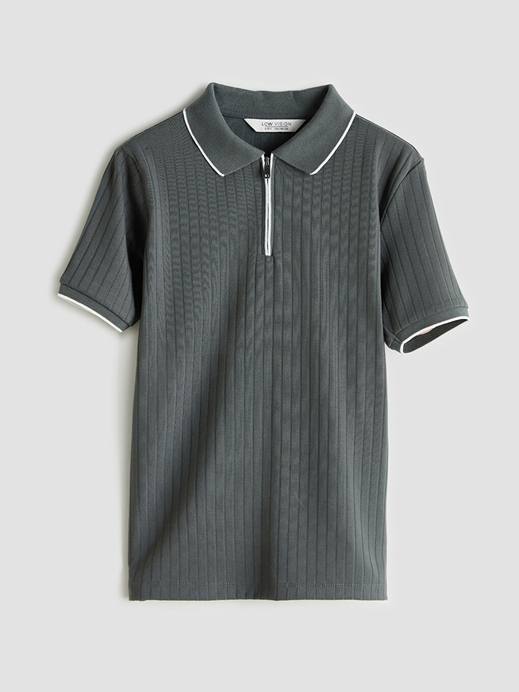 LCW Vision Polo Neck Textured Boys' T-Shirt -S5GK58Z4-L1R