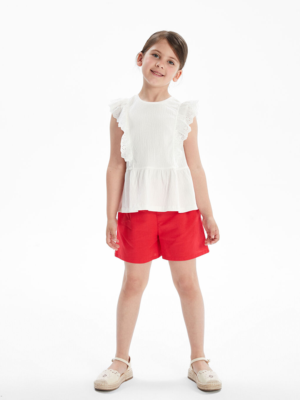 LCW Kids Crew Neck Crinkle Girls' T-Shirt -S5GL03Z1-JYX