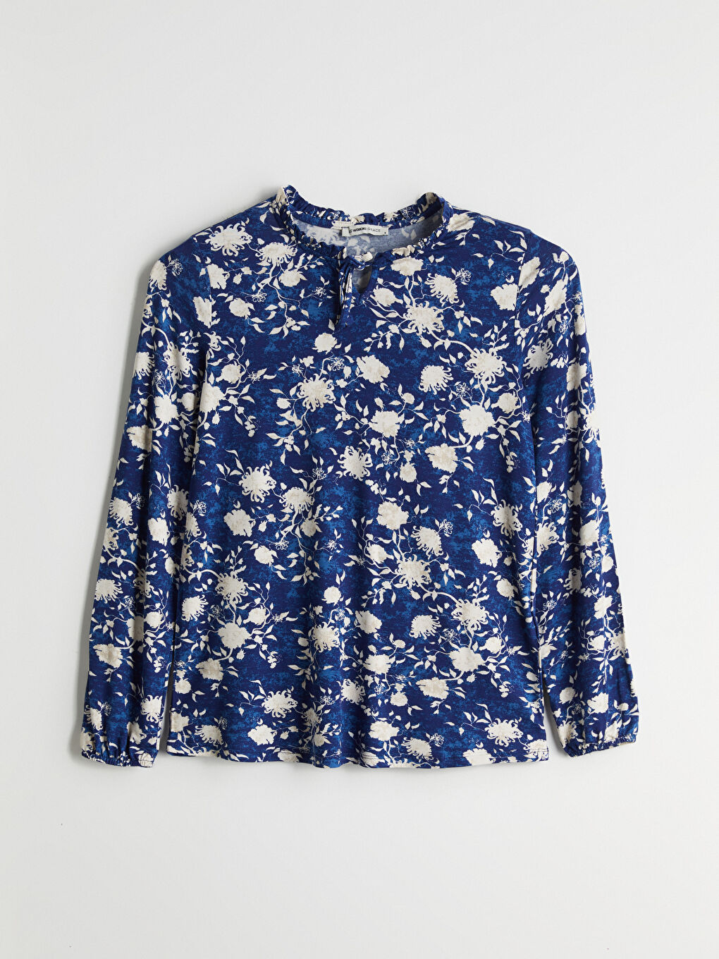 Tie Neck Floral Women's Blouse -S5GL08Z8-LSF