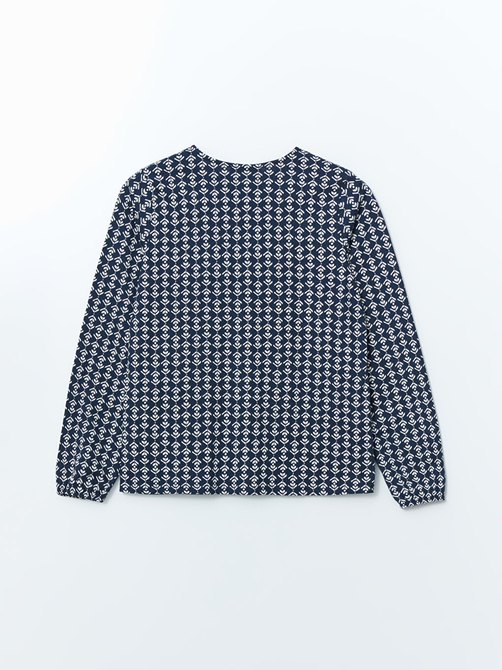 Tie Collar Patterned Women's Blouse -S5GL15Z8-LSJ