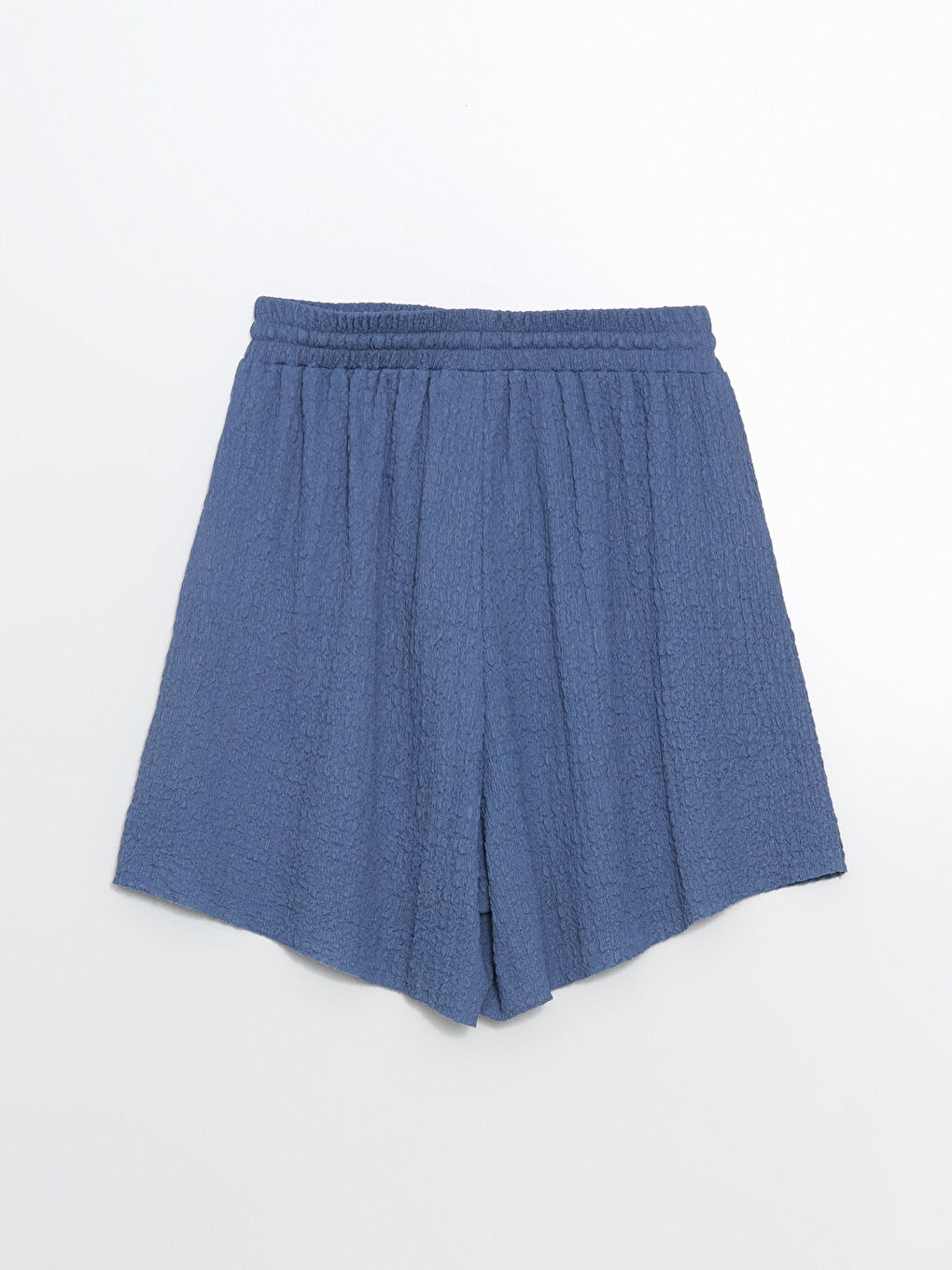 Elasticated Waist Textured Women's Shorts -S5GM16Z8-KZZ