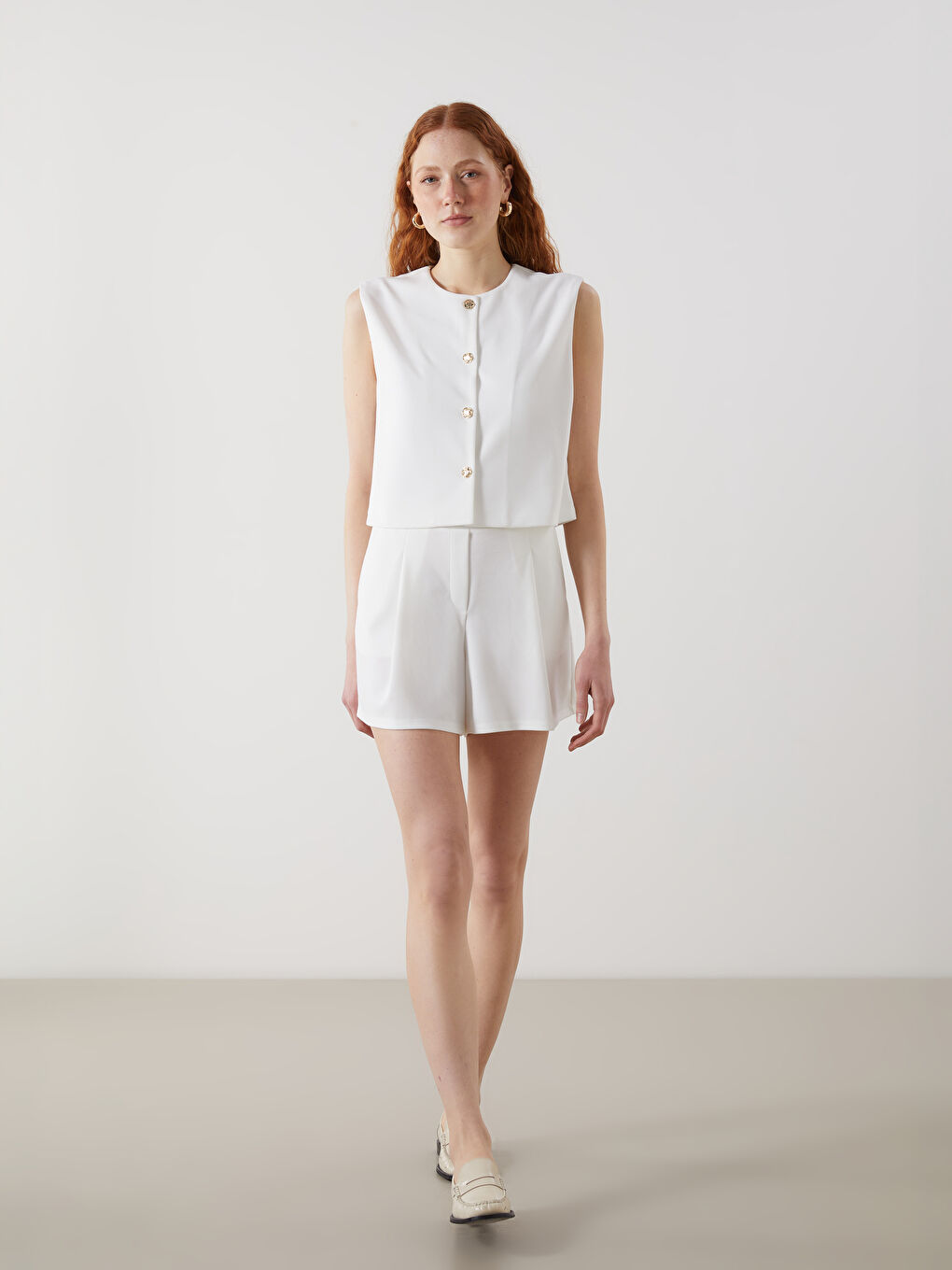 Woman ECRU Shorts -S5GM18Z8-R9J