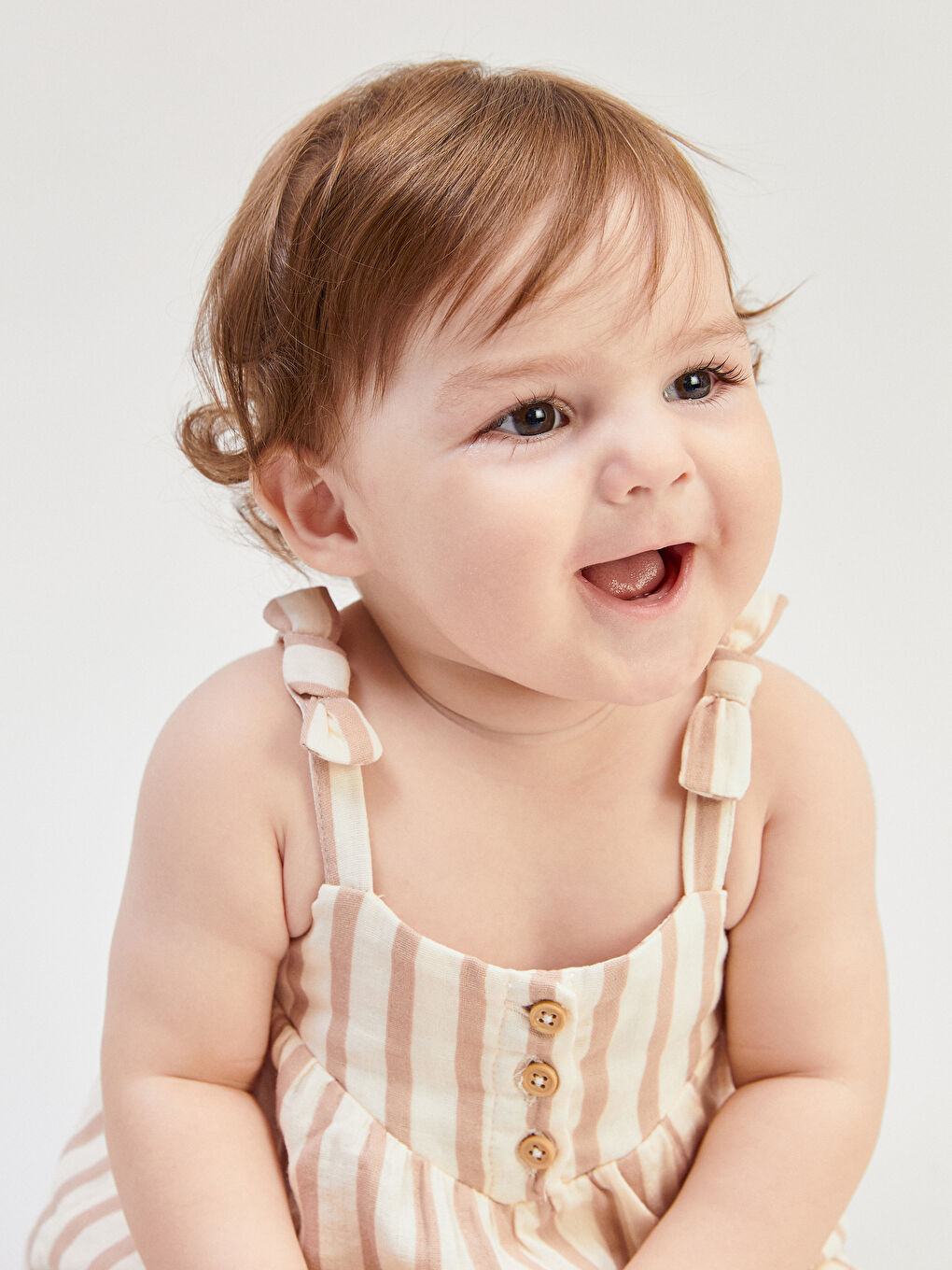 LCW baby Striped Baby Girls' Muslin Jumpsuit -S5GM38Z1-LFD