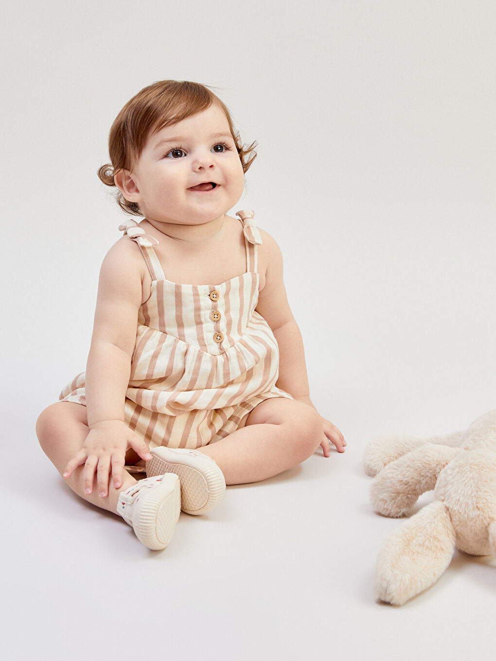 LCW baby Striped Baby Girls' Muslin Jumpsuit -S5GM38Z1-LFD