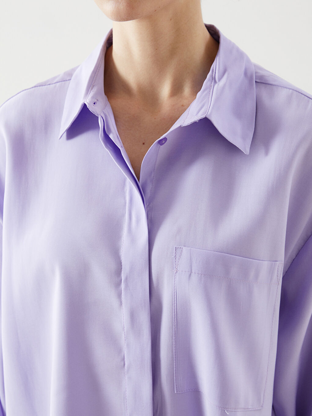 Loose Fit Women's Shirt with Pockets -S5GM73Z8-G0W