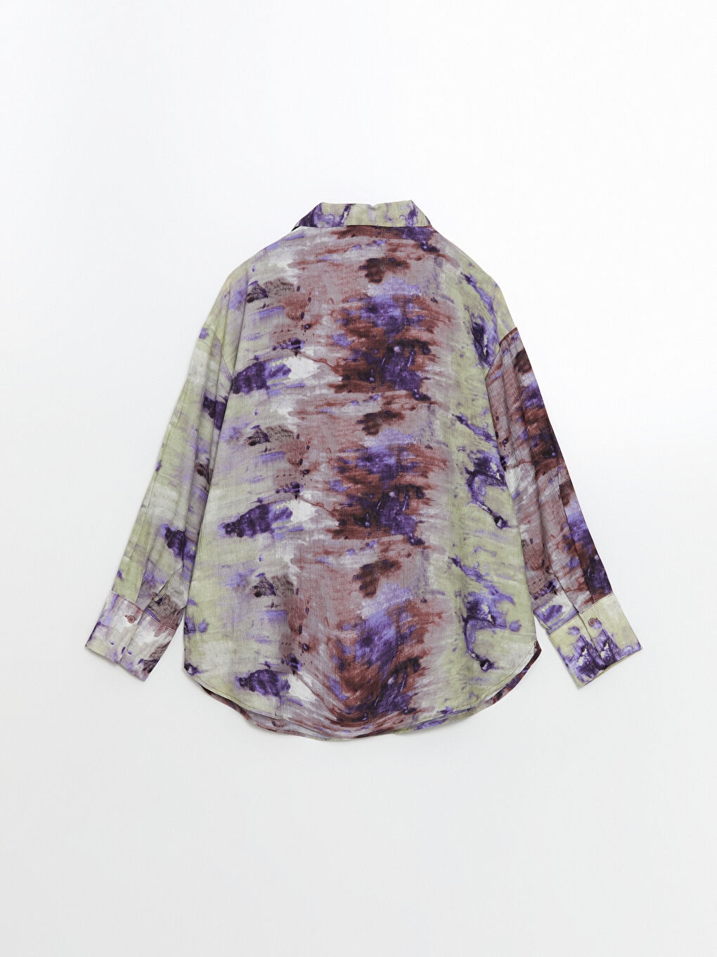 Patterned Oversize Women's Shirt -S5GM74Z8-LTM