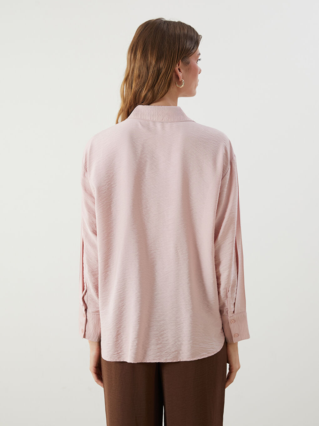 LCW Vision Oversize Dobby Women's Shirt -S5GM76Z8-FUK