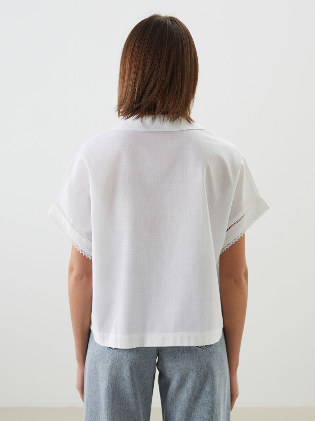 Polo Neck Women's Blouse -S5GM78Z8-R9J