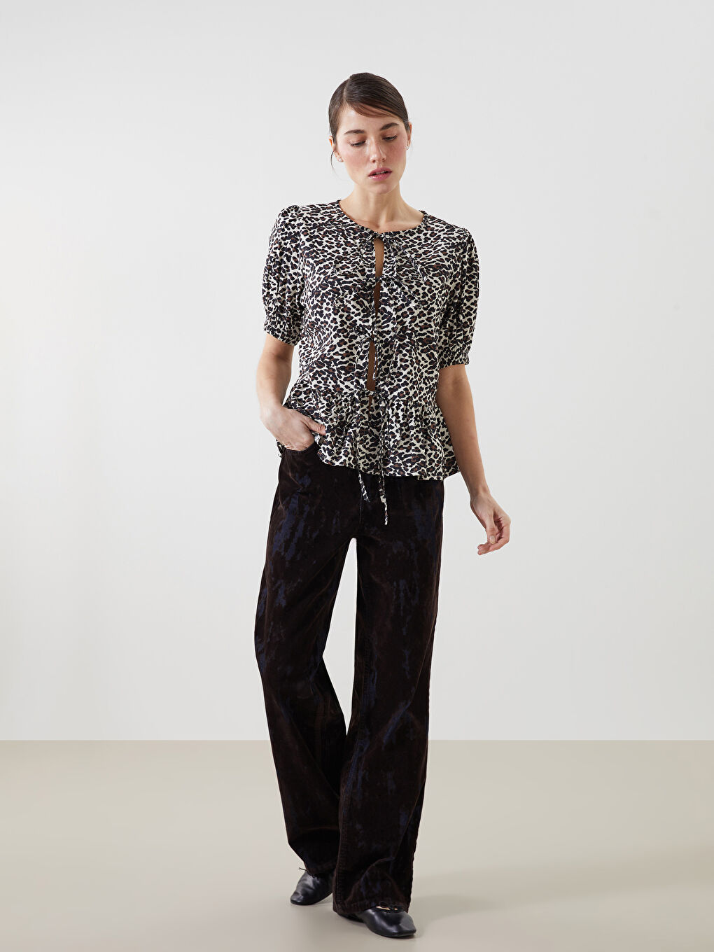 Ženska bluza sa leopard printom -S5GM82Z8-LQY