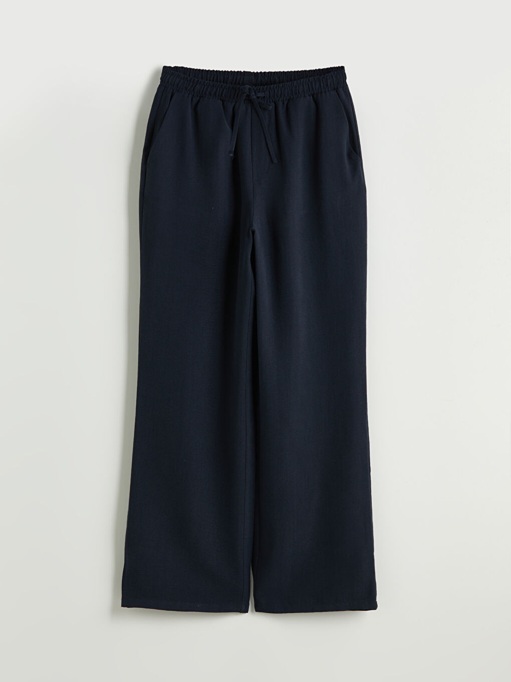Elastic Waist Wide Leg Women's Trousers -S5GM87Z8-CRP