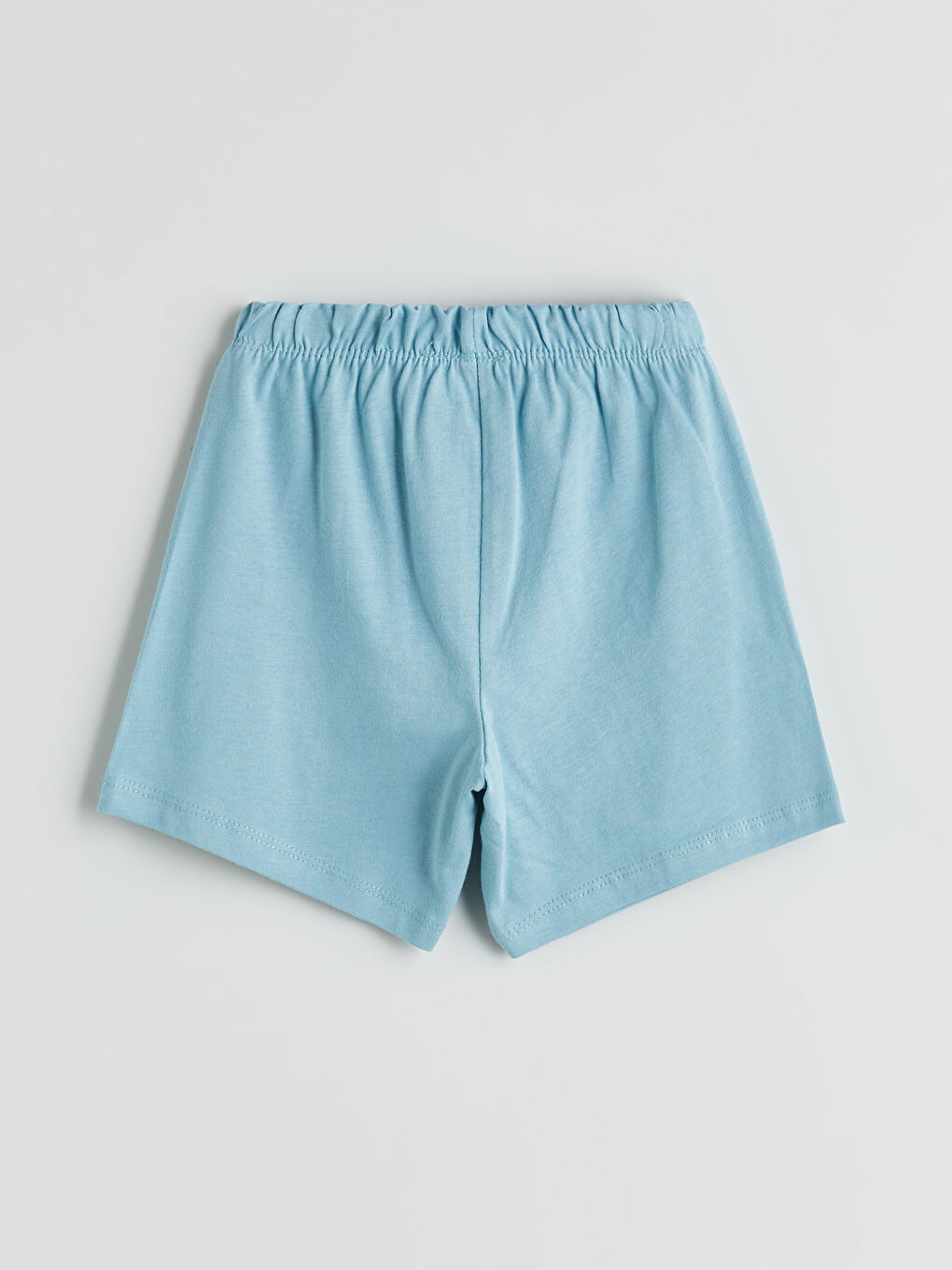 Mavi Beli Lastikli Basic Erkek Bebek Şort-1
