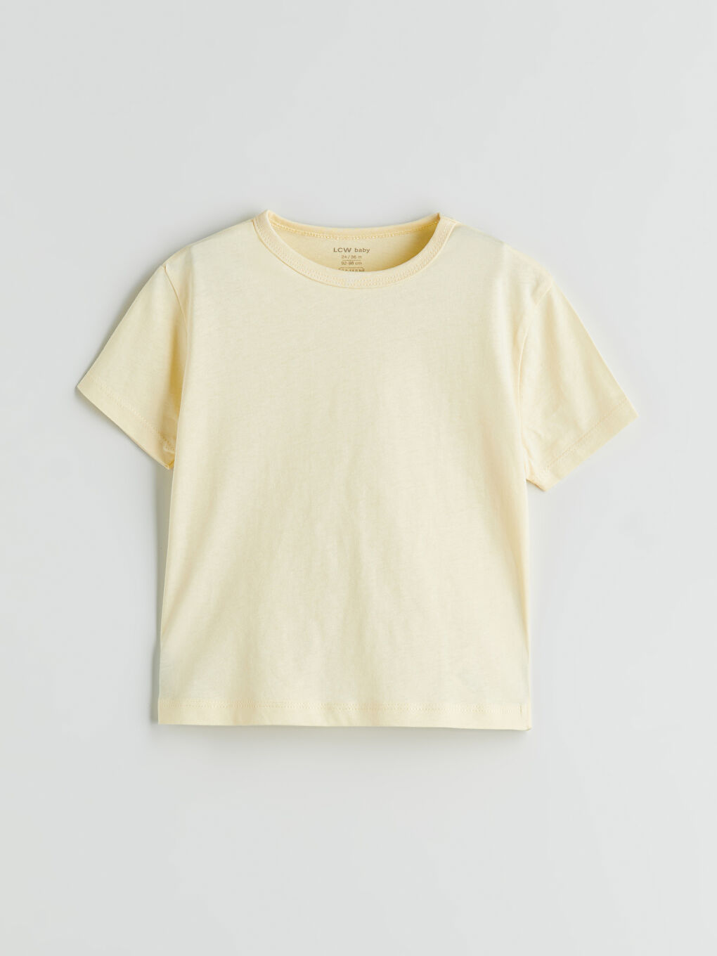 Sarı Bisiklet Yaka Baskılı Erkek Bebek Tişört