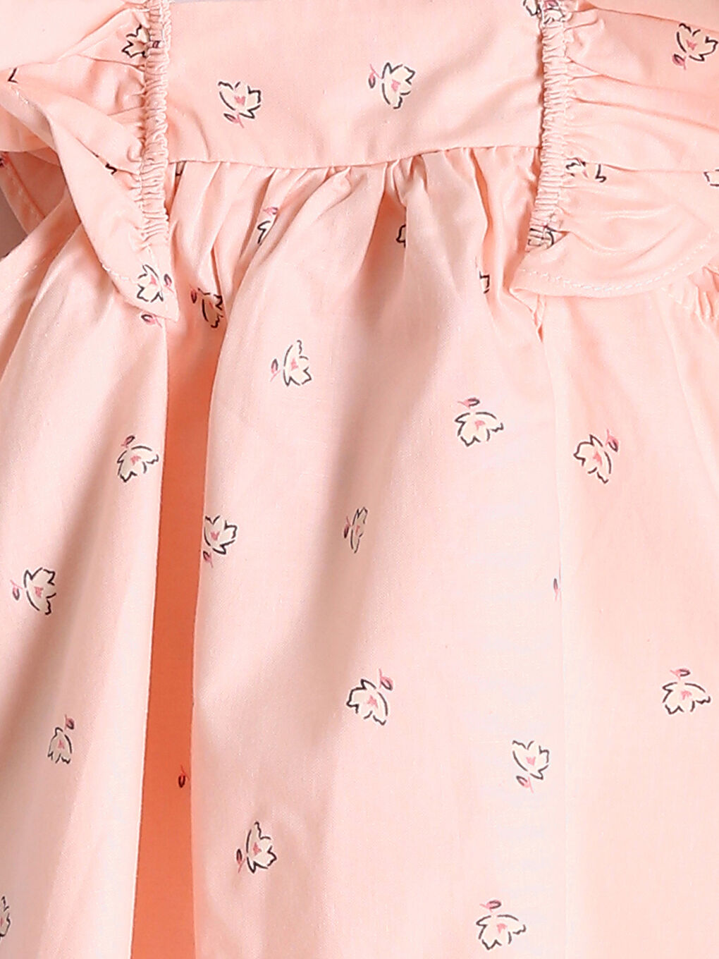 Robe en Popeline pour Bébés Filles à Col Carré-2