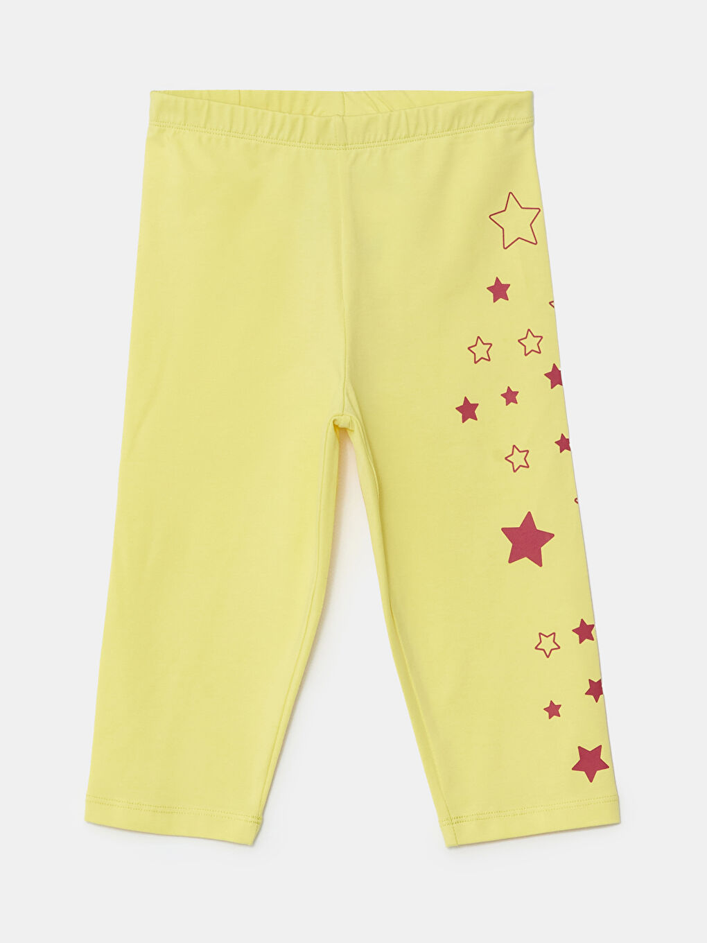 LCW ECO Sari Beli Lastikli 3/4 Boy Kız Çocuk Tayt