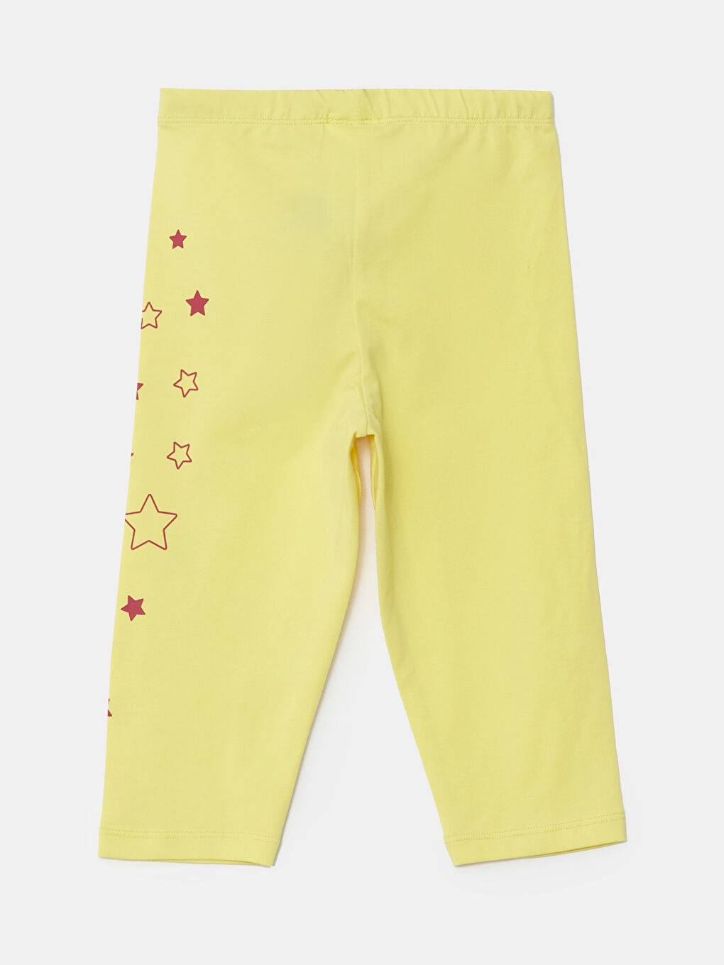 LCW ECO Sari Beli Lastikli 3/4 Boy Kız Çocuk Tayt - 1