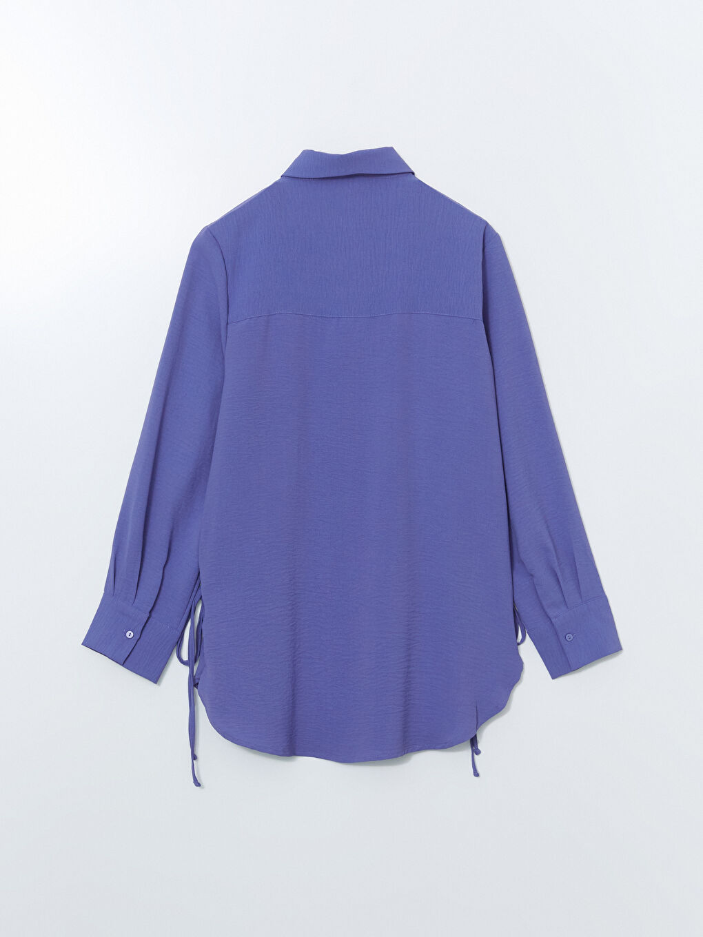 Plain Gathered Women's Shirt Tunic-5