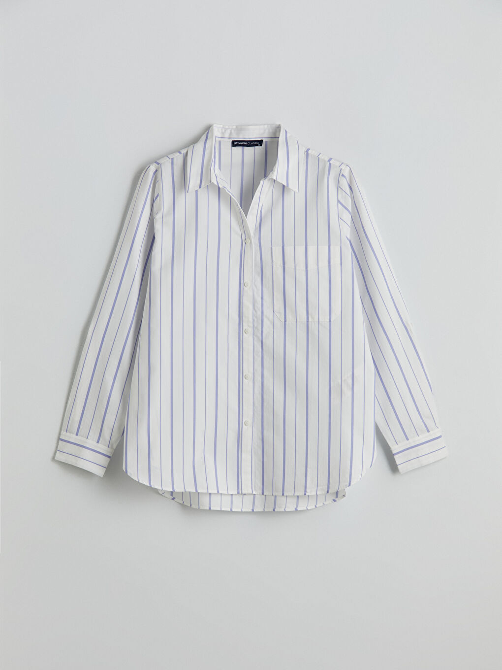 Striped Poplin Women's Shirt -S5GN46Z8-LEN
