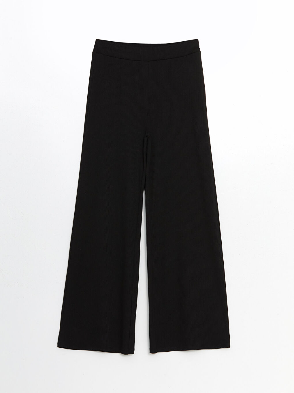 Elasticated Waist Textured Wide Leg Women's Trousers -S5GN54Z8-CVL