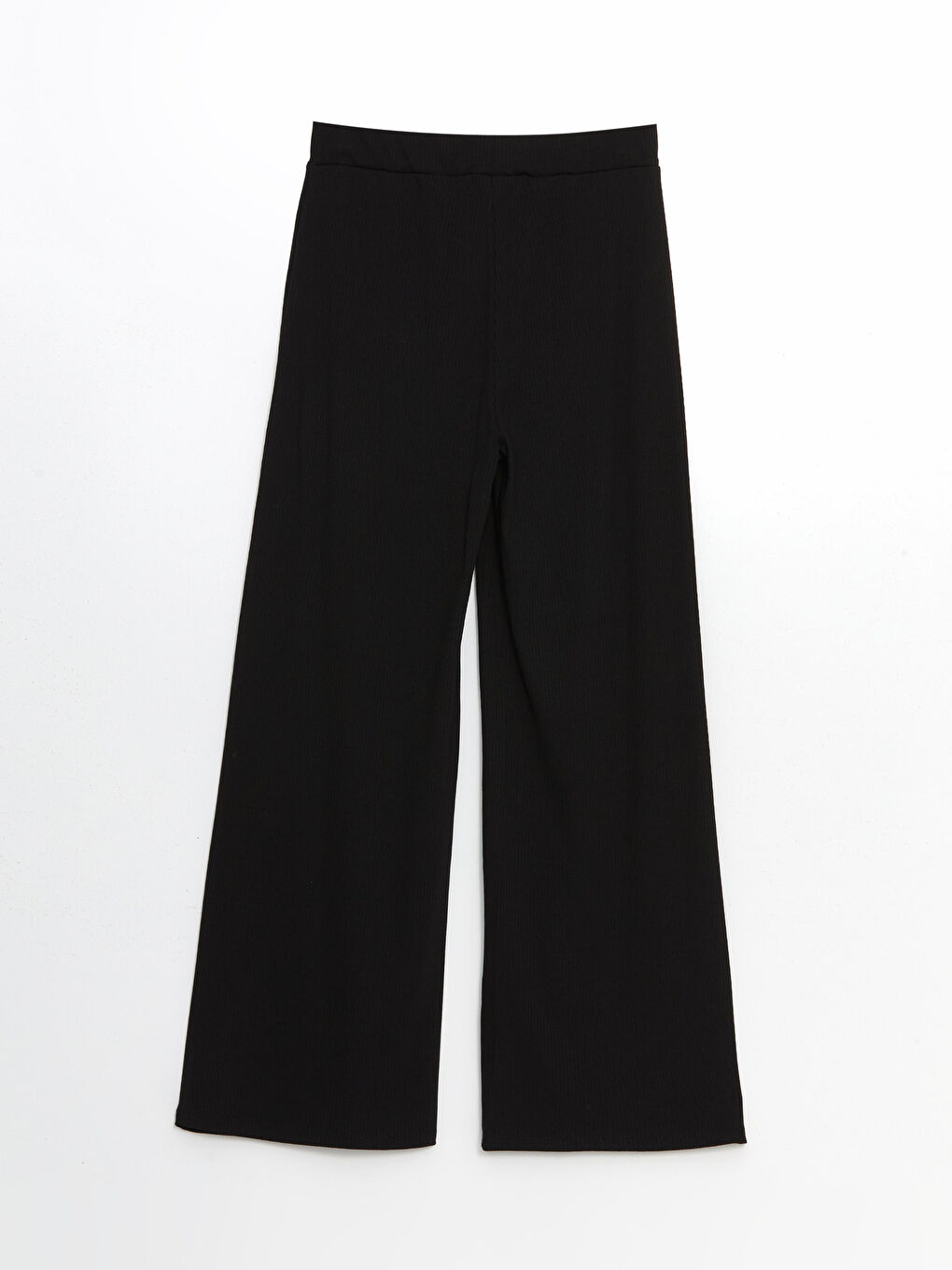 Elasticated Waist Textured Wide Leg Women's Trousers -S5GN54Z8-CVL