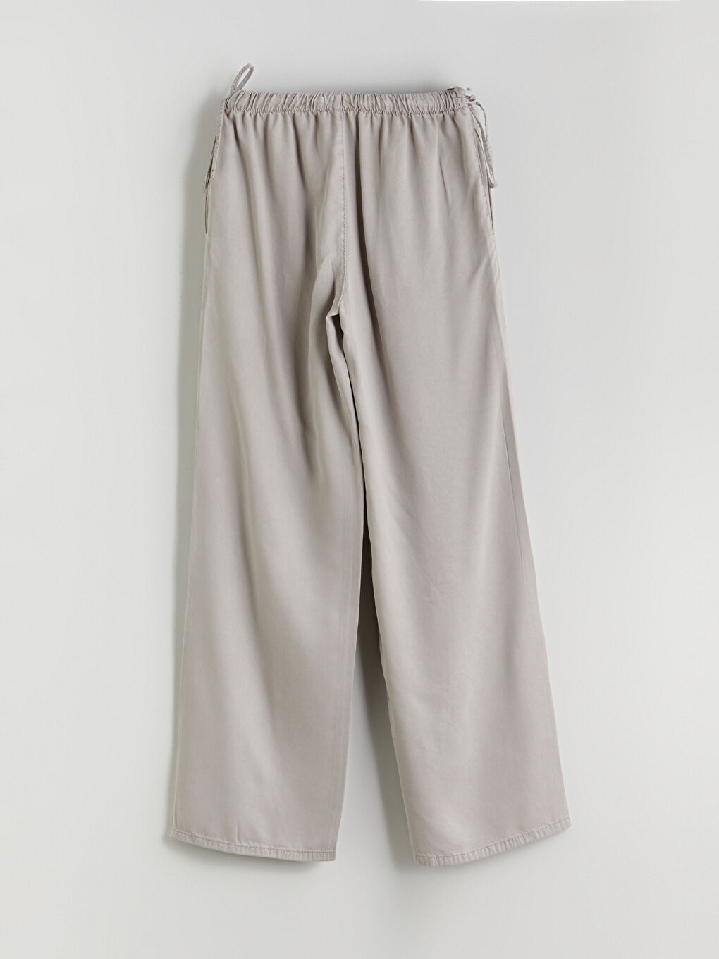 Gri Beli Lastikli Wideleg Kadın Jean Pantolon-6