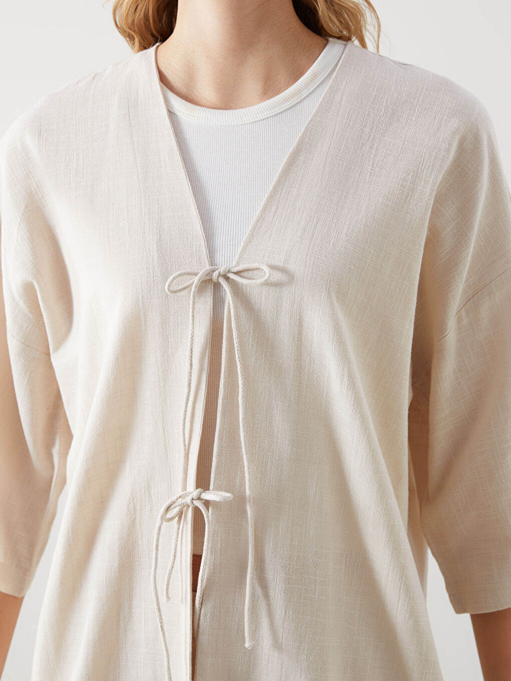 Ženski oversize kimono sa V izrezom -S5GN84Z8-YRQ