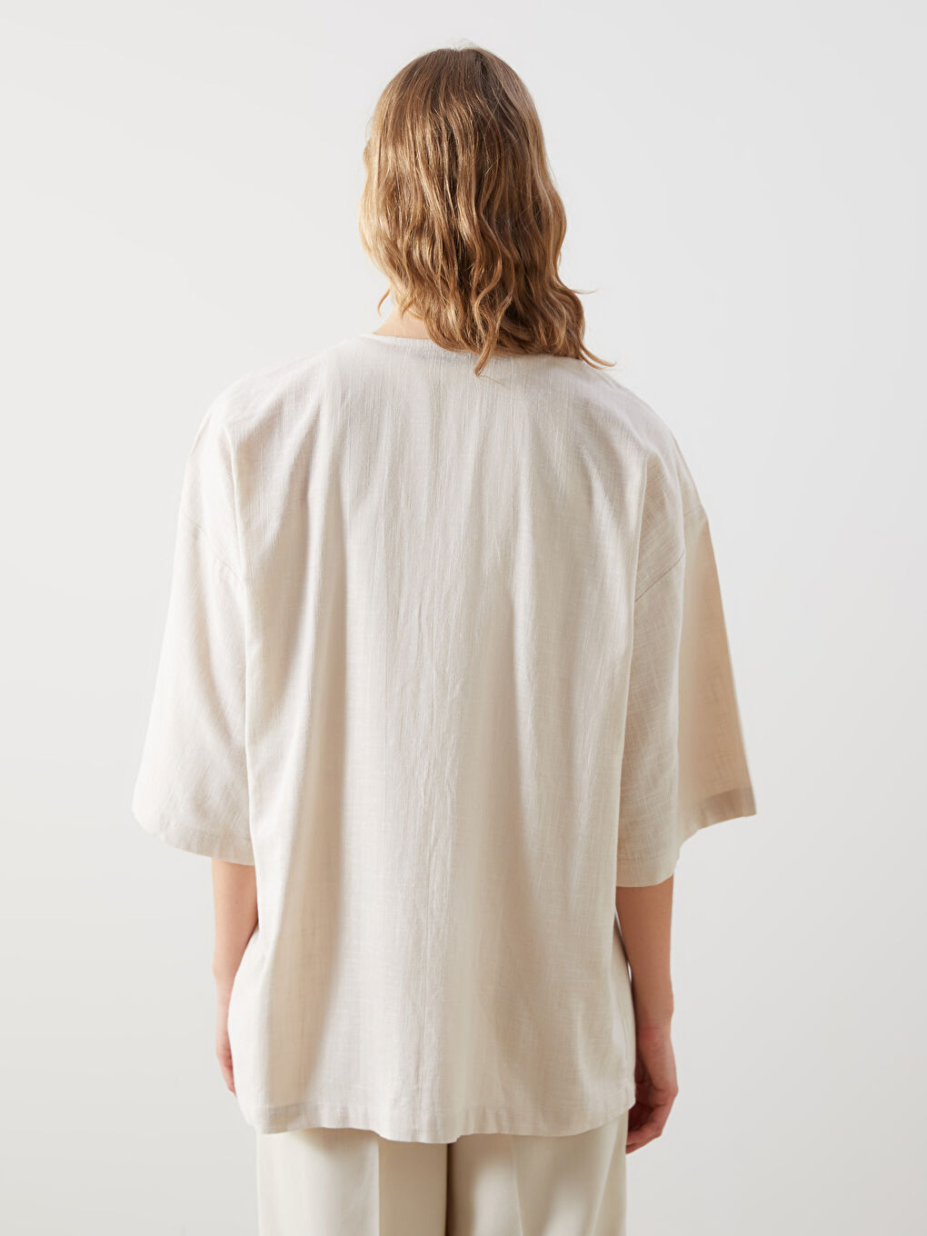 Ženski oversize kimono sa V izrezom -S5GN84Z8-YRQ