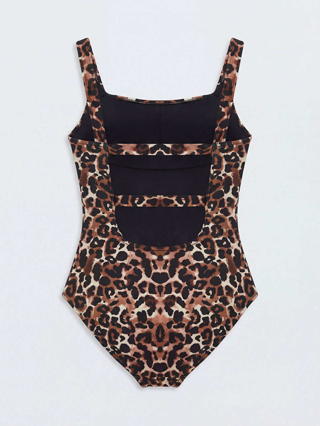 Leopard Print Removable Padded Women's Swimsuit-3