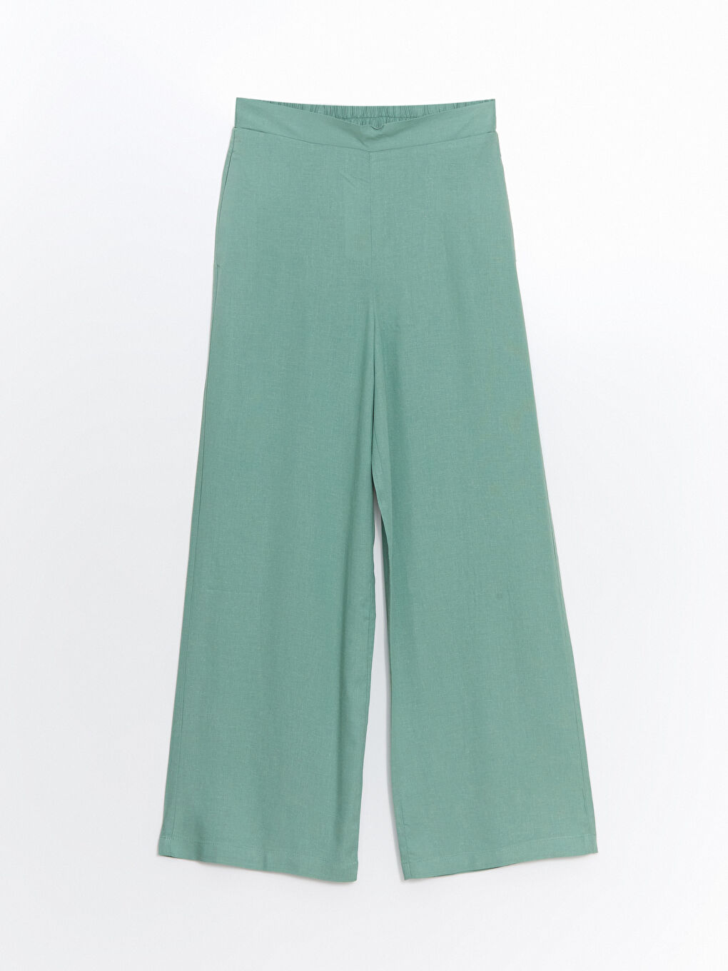 Pantalone za žene od mešavine lana sa elastičnim strukom -S5GO64Z8-VD3