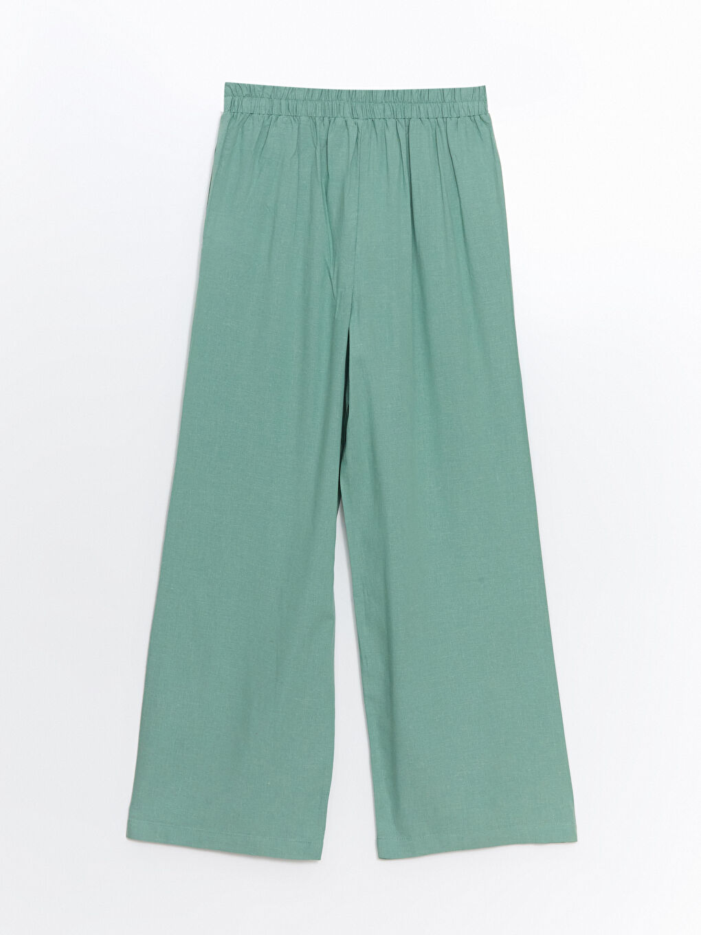 Pantalone za žene od mešavine lana sa elastičnim strukom -S5GO64Z8-VD3