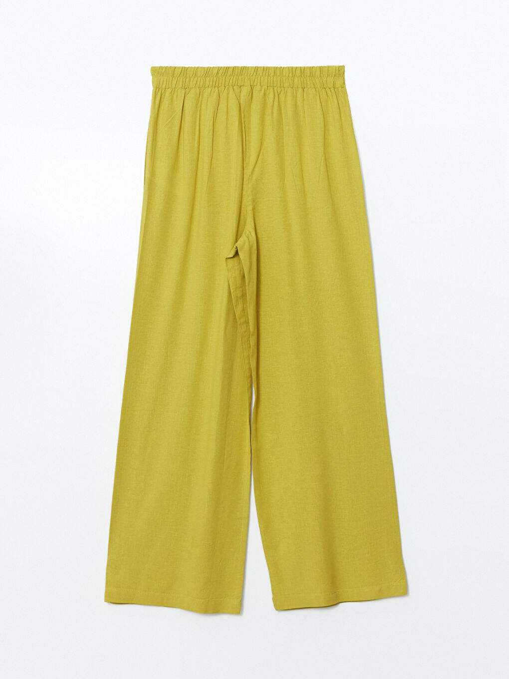 Pantalone za žene od mešavine lana sa elastičnim strukom -S5GO64Z8-VYS
