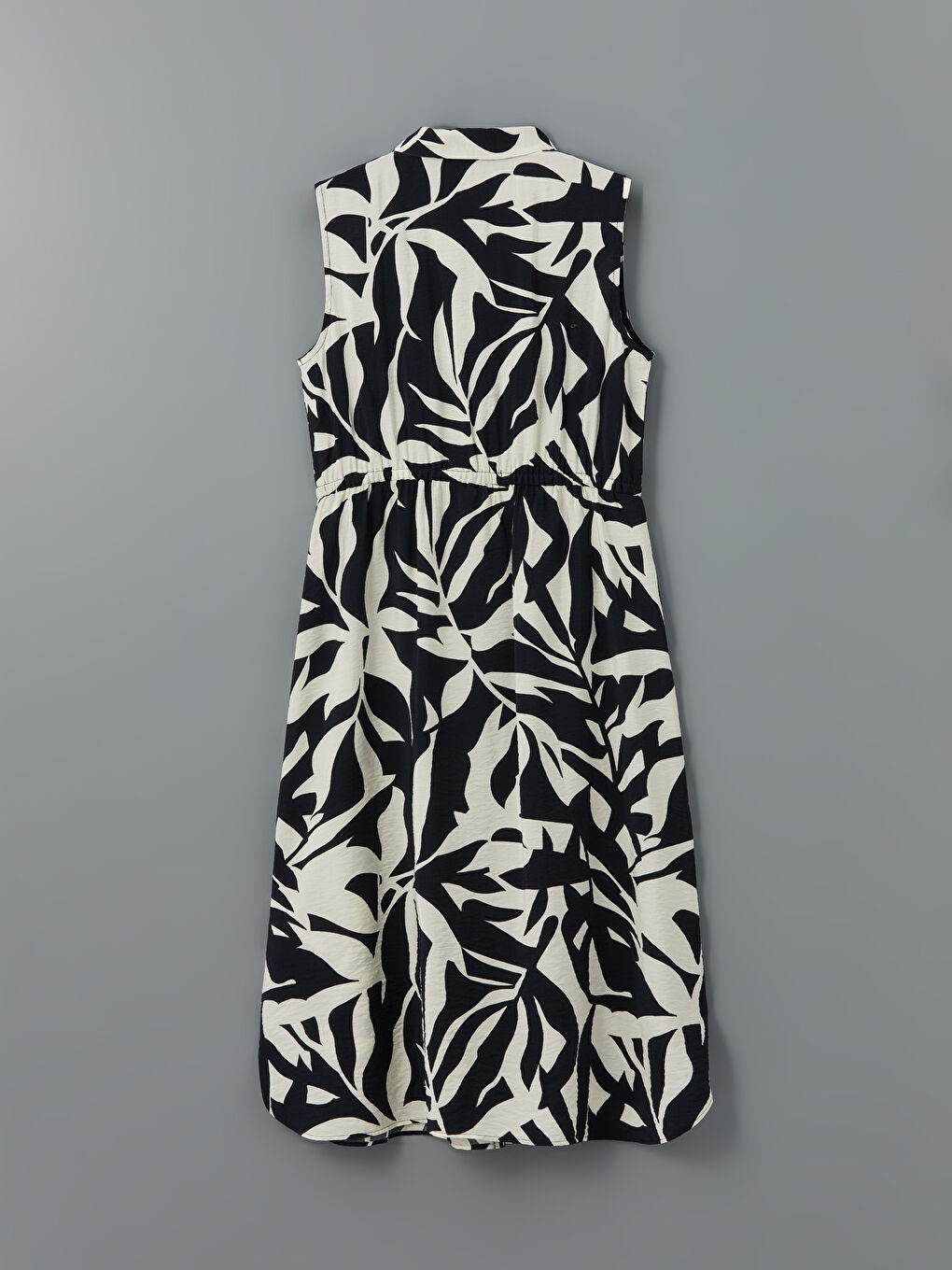 Floral Gathered Waist Shirt Dress -S5GO68Z8-LQJ