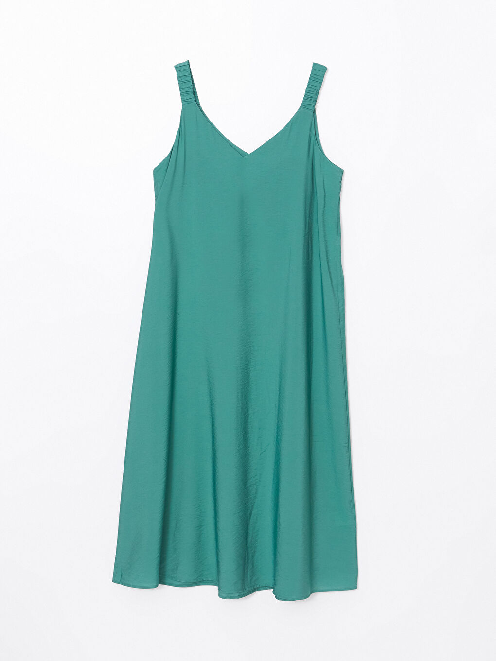 Plain V-Neck Midi Dress -S5GO70Z8-Z4F