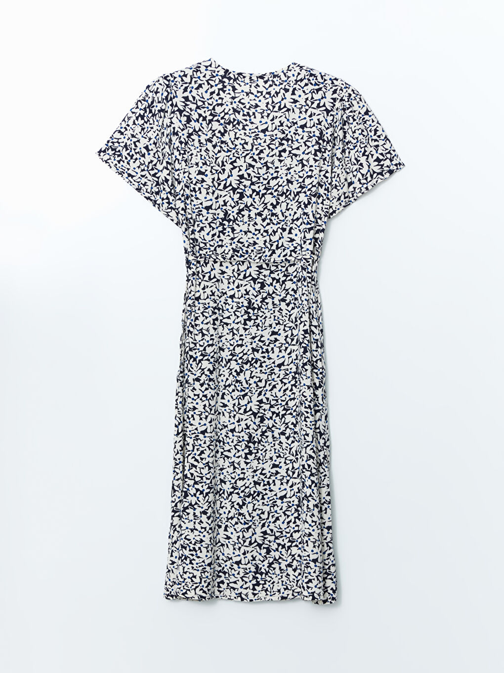 Floral Women's Dress with Gathered Waist -S5GO73Z8-LSJ