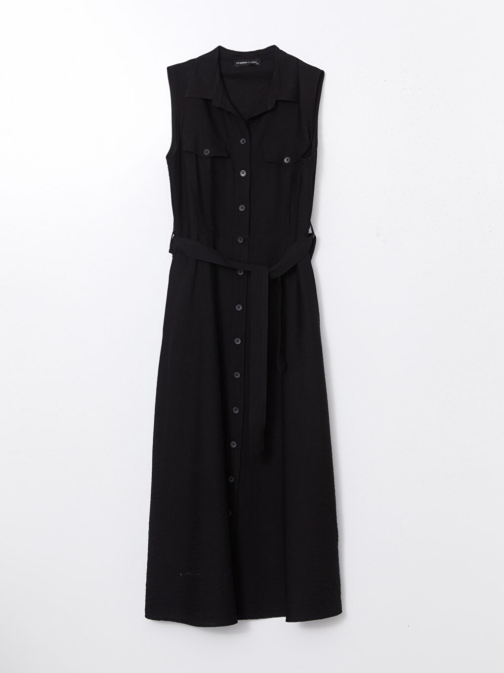 Plain Sash Shirt Dress -S5GO79Z8-CVL